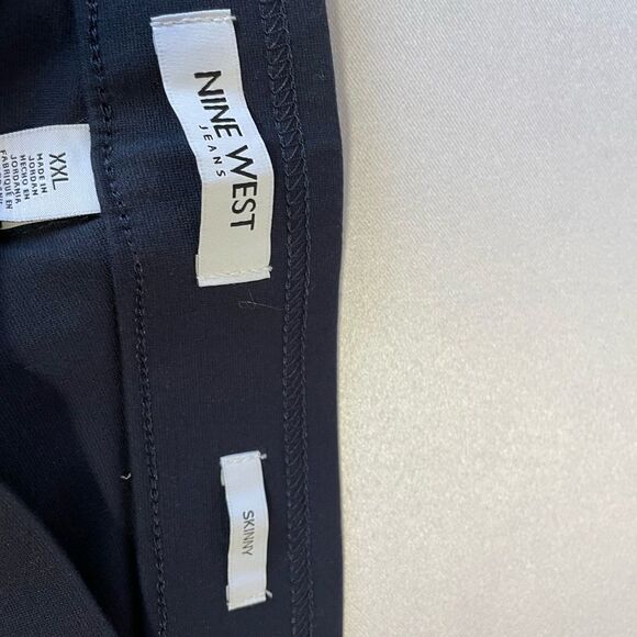 Nine West Heidi Pull on Pants, Navy , XXL, NWT, Skinny - Picture 3 of 9